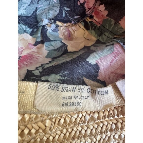 Betmar Vintage Floral Straw Hat One Size - Picture 4 of 7